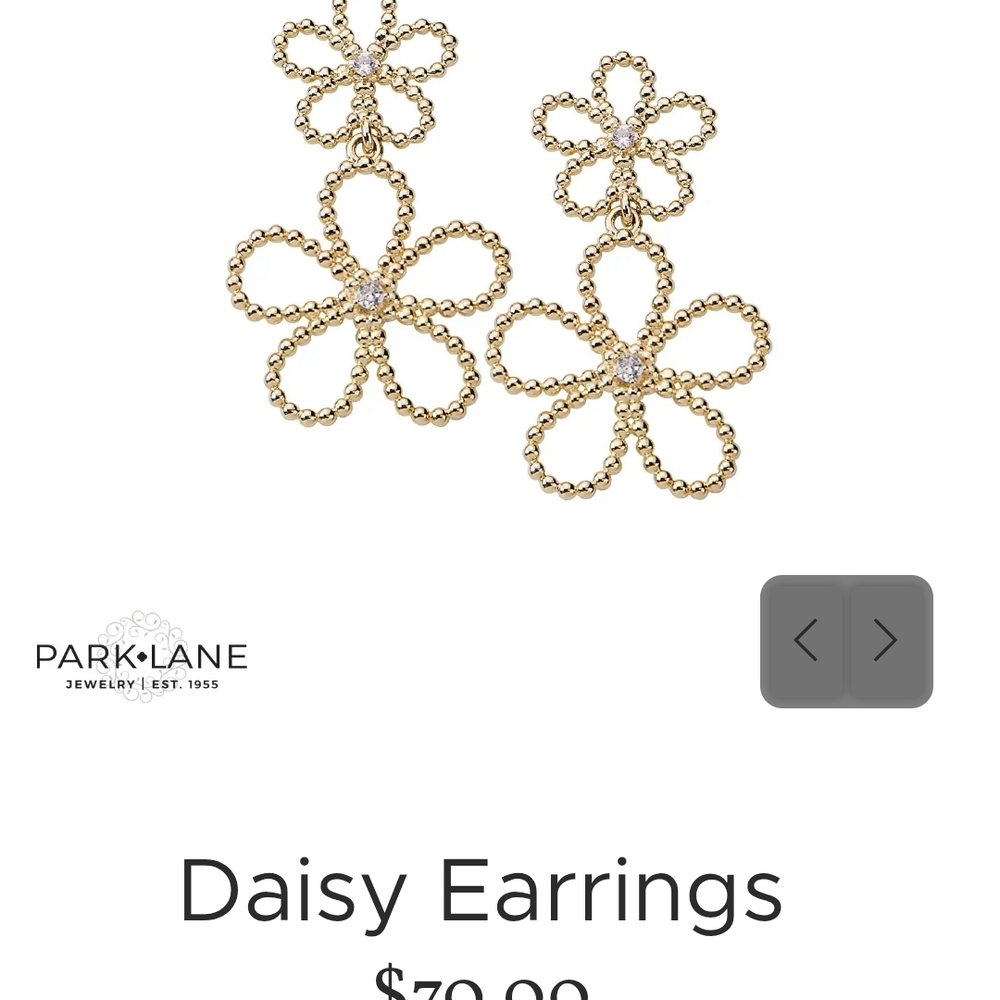 Park Lane Gold Daisy Earrings